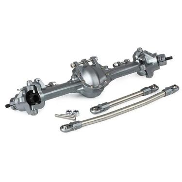 Imagem de SCX10 II Axles,Integrated CNC Aluminum Front Rear Axle with Optional Bevel Gear SOA Mount for 1/10 RC Crawler Rig SCX10 II Element Enduro CC01 (Front Axle)