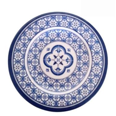 Imagem de Jogo com 4 Pratos Mimo MP22E Melamina Azul - Mimo Style