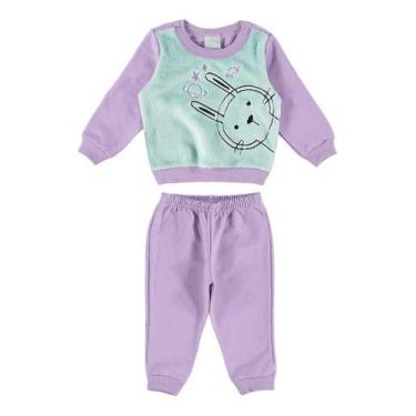 Imagem de Conjunto Infantil Menina Em Moletom Feminino Criança Malwee, Água com 