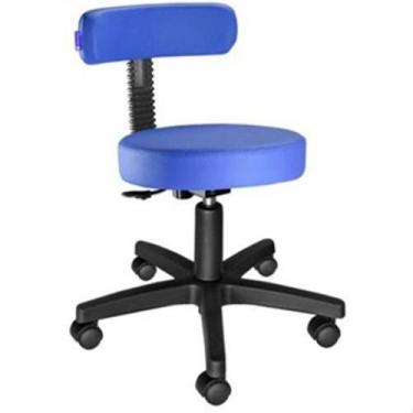 Imagem de Cadeira Mocho Secretária  Giratória Slim / RB CADEIRAS, Azul