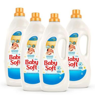 Imagem de Kit 4 Amaciante Baby Soft Toque de Cuidado 2l Branco