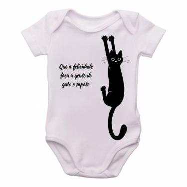 Imagem de body nenê criança roupa bebê Gato e sapato - Empório Dutra, GG  (9-13 