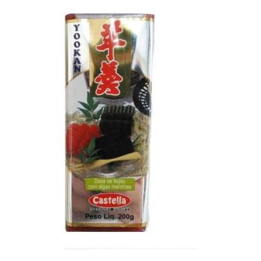 Imagem de Doce Japonês De Feijão Vermelho Yookan Yokan Castella 200g