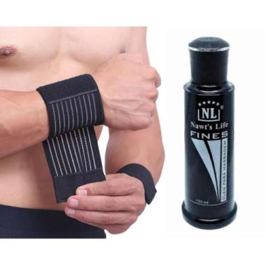 Imagem de Kit Óleo Para Massagem Dores + Faixa Para Treino Pulso C1913 - JW SHOP