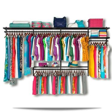 Imagem de Closet Aramado - Linear CLR192 - 3,40m Smart Black - Casa Expressa