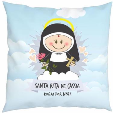 Imagem de Almofada Com Enchimento Oração Santinhos Santa Rita - Fabrika De Festa