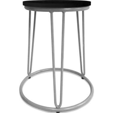 Imagem de Banco Banqueta Baixa Industrial Dinamarca Em Aço Balcão Bar Cozinha Pr