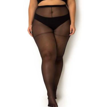 Imagem de Meia calça fio 15 trifil tamanho plus especial 6395, Preto, 2XG