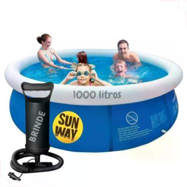 Imagem de Piscina Redonda Inflável 1000L Sun Way + Bomba Manual