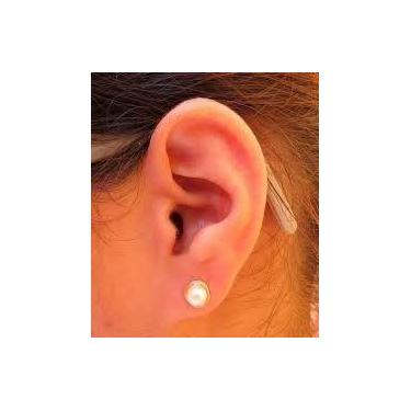 Imagem de Brinco De Ouro 18k Pérola 5mm Feminino Infantil - DG Presentes