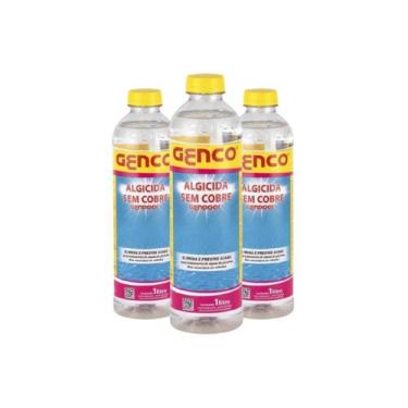 Imagem de Kit 3 Algicida Sem Cobre Genpool 1L Genco Piscina Spas - 000275