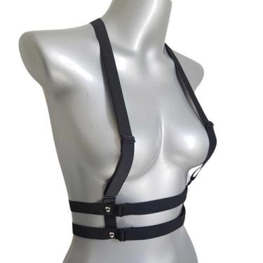 Imagem de Cinto Duplo Elástico Cintura Com Suspensório Arreio Harness - Almah Fa