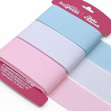 Imagem de Kit Fita Gorgurão para Laços n9 - 38mm com 9 metros - Fitas Progresso,