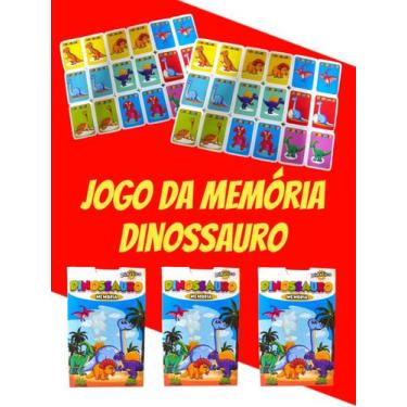 Imagem de Kit 50 Jogo Da Memoria Dinossauros Infantil P/ Kit Festa Lembrancinha 