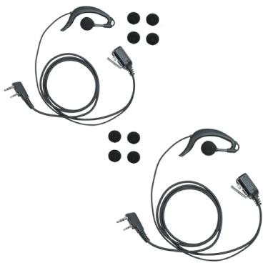 Imagem de TDYU Fone de ouvido em forma de G com microfone PTT para Baofeng BF-F8HP BF-888S UV-5R 5R Kenwood TK-208 TK-360G TK3230 TK-3160 Puxing Quansheng Wouxun Rádio bidirecional pacote com 2