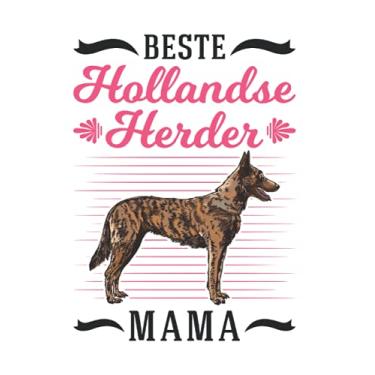 Imagem de Hollandse Herder Notizbuch: Beste Hollandse Herder Mama / 6x9 Zoll / 120 karierte Seiten Seiten