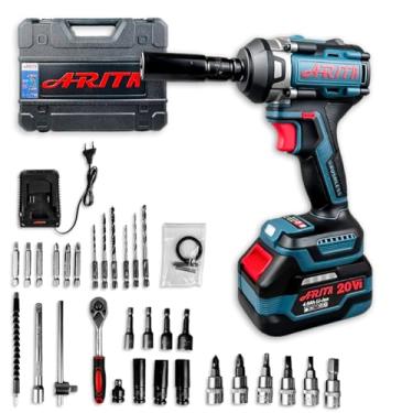 Imagem de Chave De Impacto Arita Alto Torque e Compacta 20V 2 Baterias 63WH LED Motor Brushless C/Maleta e Acessórios ART20550 Profissional - 20v