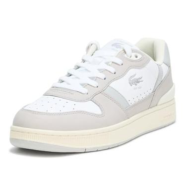 Imagem de Lacoste Tênis masculino T-Clip Set, Branco/cinza claro, 43