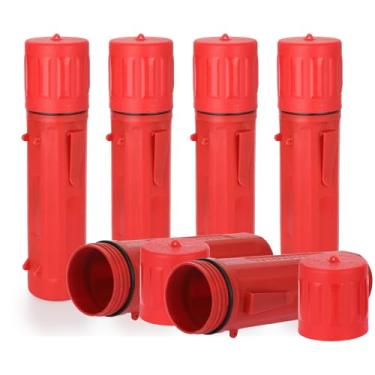 Imagem de OwnMy Tubo de armazenamento de haste de soldagem de 6 peças, tubo de armazenamento de haste de eletrodo de 35,5 cm, suporte de haste de soldagem de plástico, suporte de eletrodo de soldagem à prova