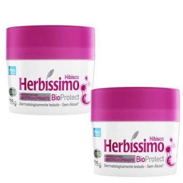 Imagem de Kit 2 Desodorante Bioprotect Hibisco Herbíssimo 55G - Dana - Dana Cosm