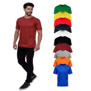 Imagem de Kit Com 10 Camisetas Básica 100% Poliéster - Sortidas - RogerShop, GG,