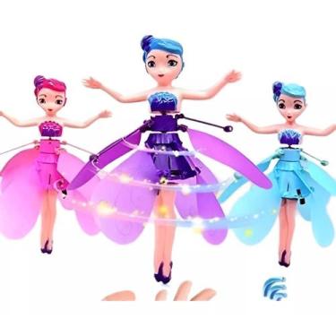 Imagem de Brinquedo Boneca Fada Que Voa Fadinha Drone Sensor De Mão - Toys
