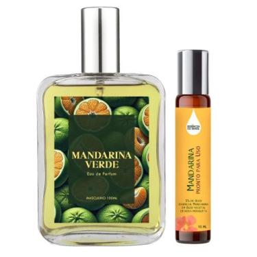 Imagem de Perfume Mandarina Verde Homem 100ml + Óleo Essencial 10ml - Essência d