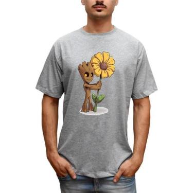 Imagem de Camiseta Masculina Groot Guardiões Da Galáxia - Bella Store, Cinza, M,