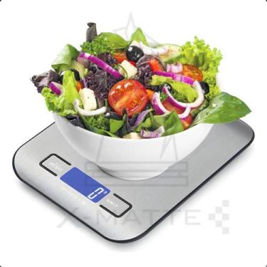 Imagem de Balança Digital Cozinha 10kg Alta Precisão Nutrição Dieta PRETA - X-ma