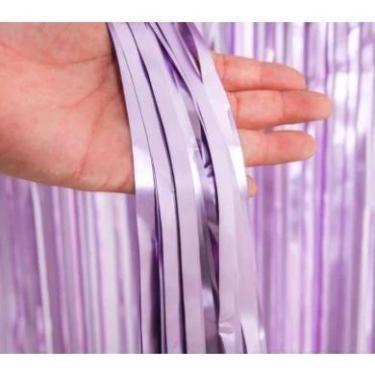 Imagem de Cortinas Metalizada Lisa Decoração de Festa, Aniversário, Chá de bebê,