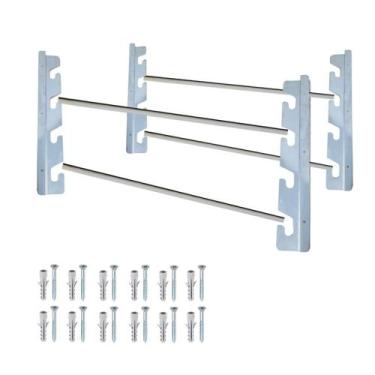 Imagem de Suporte De Inox Churrasqueira 40cm Duplo - Grelhas E Espetos - LAURIND