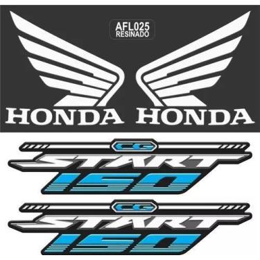 Imagem de Adesivo Faixa Lateral Resinado Cg Start 150 Azulciano - Resitank