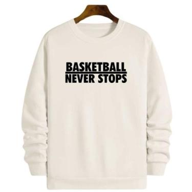 Imagem de Blusa Moletom Gola Basquete Never Stop Basketball - Loja White Mamba, 