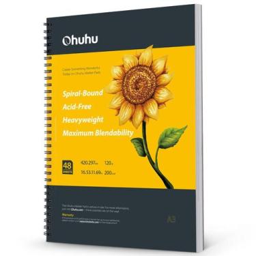 Imagem de Bloco de Desenho A3 Ohuhu - 48 Folhas/96 Páginas