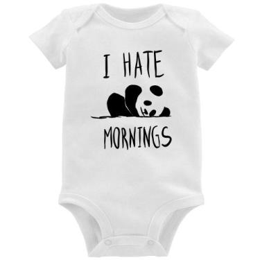 Imagem de Body Bebê I Hate Mornings - Foca na Moda, Branco, G