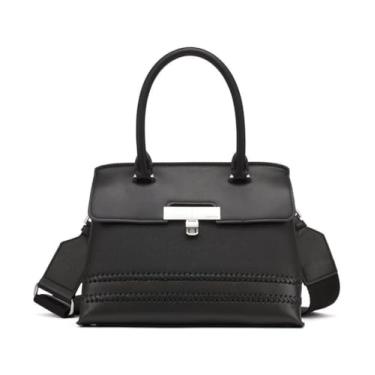 Imagem de Calvin Klein Mini bolsa transversal com alça superior Becky, Lona preta, One Size