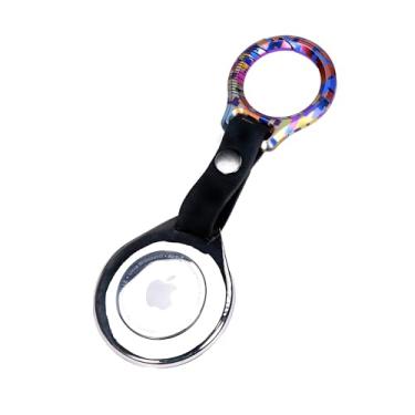 Imagem de Pamovolio Chaveiro de titânio para Apple AirTags, capa de liga metálica, à prova de choque, antiarranhões, bagagem perdida, gato, cachorro, animais de estimação, porta-chaves, acessórios,