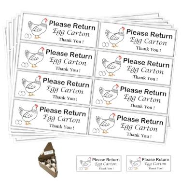 Imagem de Please Return Egg Carton Tag Stickers Farm Fresh Chicken Ovos Etiquetas de caixa de ovos Adesivos de embalagem de ovos Adesivos de caixas de ovo de galinha Adesivos para organização, gerenciamento de