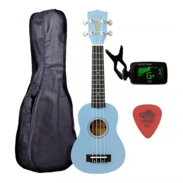 Imagem de Ukulele Azul Seven Soprano Suk-07 LB + Capa e Afinador
