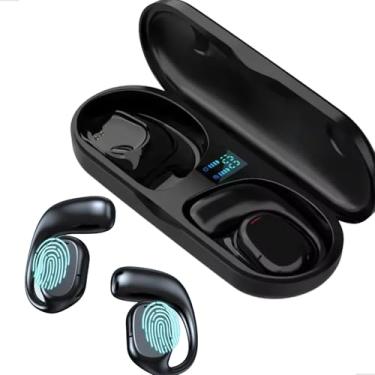 Imagem de Fone Bluetooth Open-Ear D28 com Condução de Ar, Visor LED no Estojo, IPX5, Confortável e Estável, Ideal para Esportes, Bluetooth 5.3, Até 20h de Bateria (agoldbt8)
