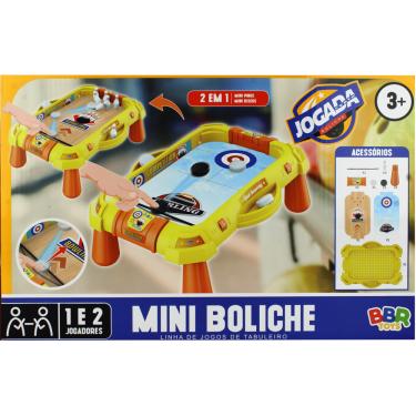 Imagem de Jogo Mini Boliche Brinquedo Ate 2 Jogadores Bbr Toys