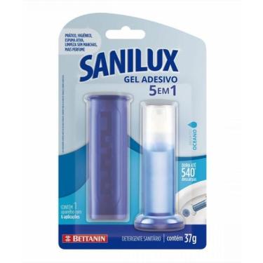 Imagem de Desodorizador Sanitário em Gel Adesivo 5 em 1 Brisa do Oceano 37g Sani