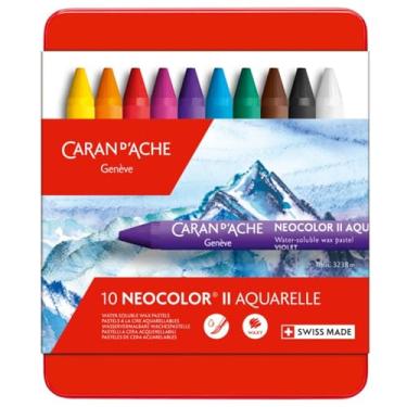 Imagem de Caran D'Ache Giz Aquarelável Neocolor II 10 Cores, 10 Cores