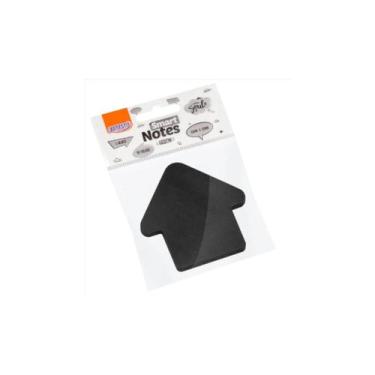 Imagem de Bloco Adesivo BRW Smart Notes Seta Preto 70x70mm 50 Folhas