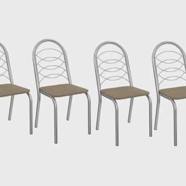 Imagem de Kit 4 Cadeiras de Metal Holanda Clássico