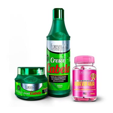 Imagem de Kit Cresce Cabelo com Máscara, Shampoo E Forever Hair