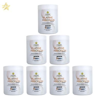 Imagem de Kit 7 Pó Descolorante Precision Platine Master Branco 500G