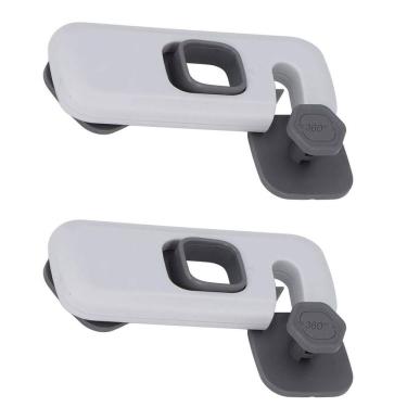 Imagem de Trava de Segurança Gaveta Geladeira Kit 2 unidades Criança Bebe Armario Porta Evita Acidente Fechadura Multiuso Resistente