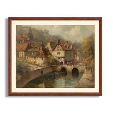 Imagem de Art Shoppe Arte de parede com impressão emoldurada, decoração de parede vintage para sala de estar, quarto, escritório, imagem de alta resolução em papel de arte premium, moldura de 3/10.2 cm com