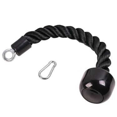 Imagem de Corda de tríceps resistente compatível com máquina de cabos Bowflex pull-down, fácil de segurar e antiderrapante, ideal para sistema de puxar para casa e academia